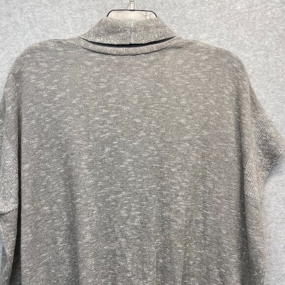 Eileen Fisher Linen Blend Cardigan Womens Small‎ Gray Oversized Sleeveless Light - Picture 8 of 13